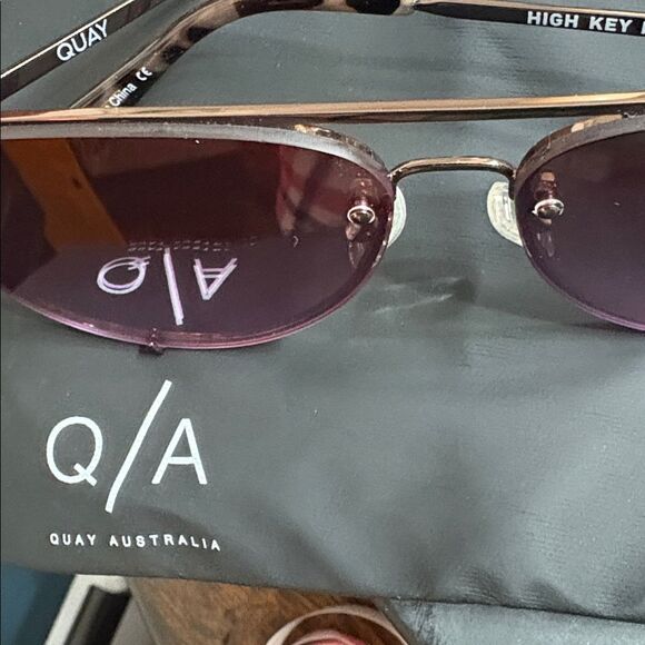 NWT Rare Quay Rimless 877 Australia High Key Mini Aviator Bronze Brown Pink - Picture 6 of 6